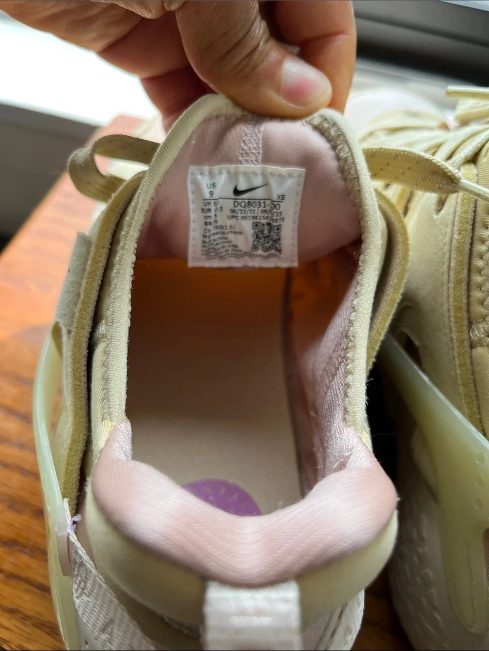 Nike Women’s Cream and Pink Low-Top Sneakers